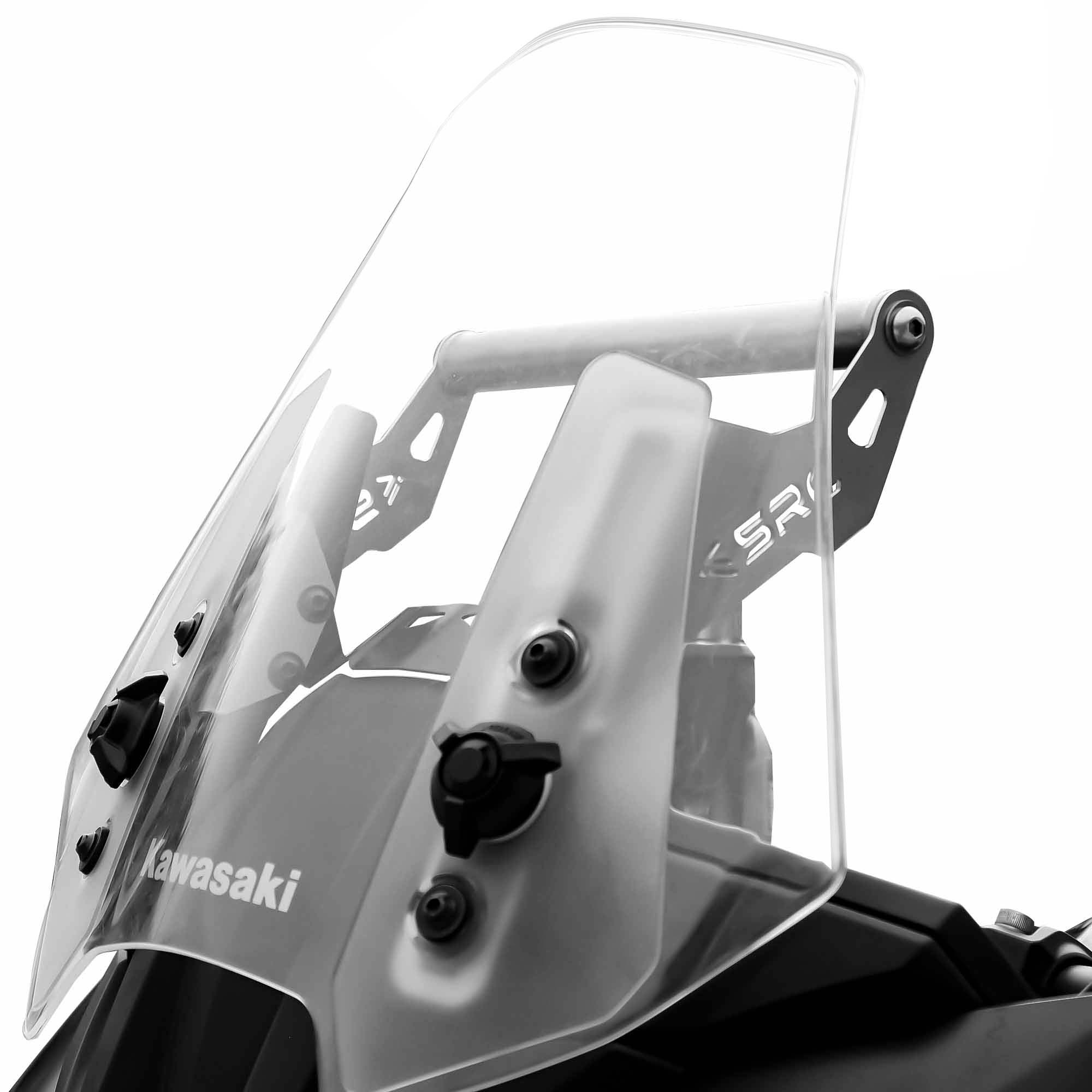 Supporto Navigatore GPS Per Moto Kawasaki Versys 1000 (2018-2020), Staffa In Alluminio Con Ammortizzatori (Modello B)